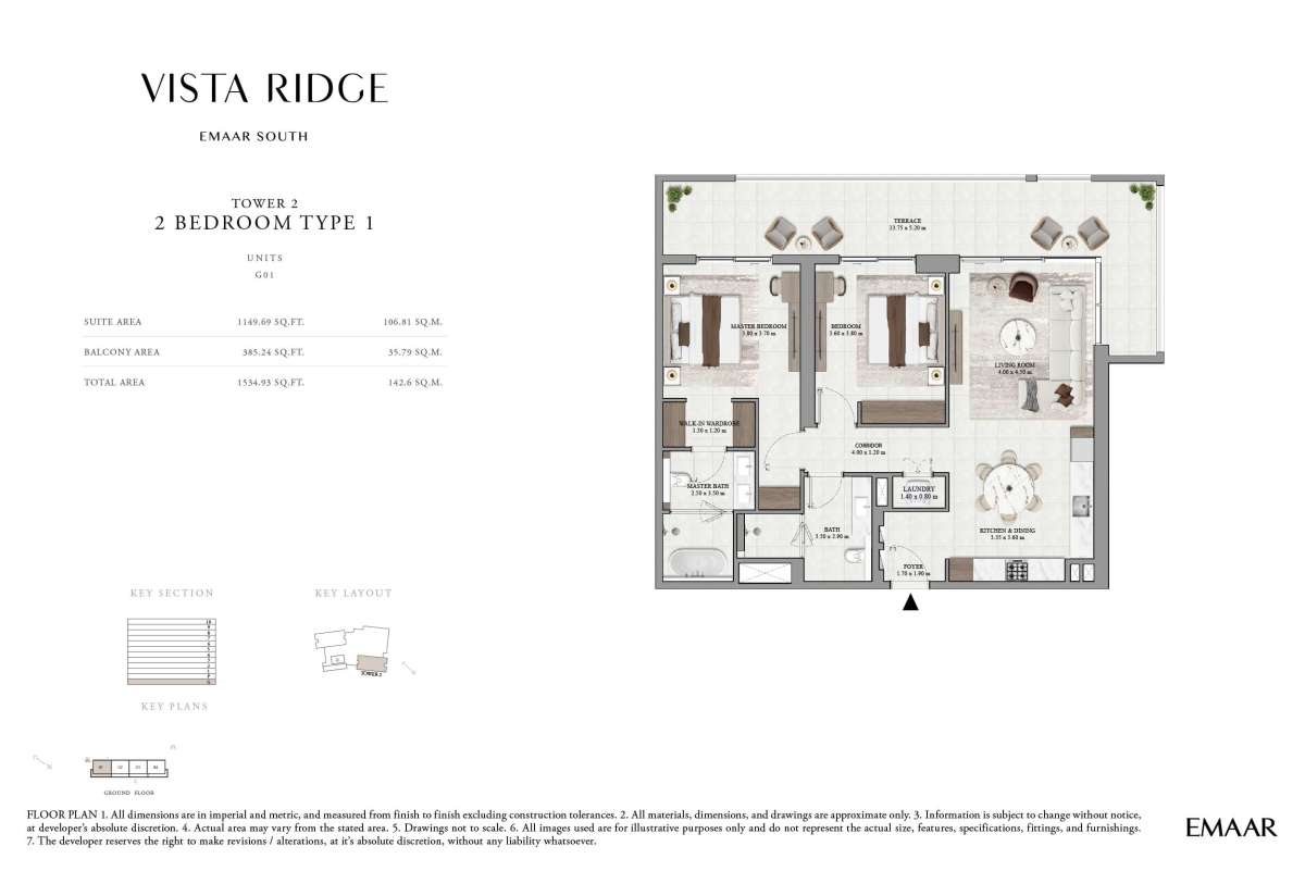Ground Floor (Type 1, Unit G01) - Vista Ridge Tower 2